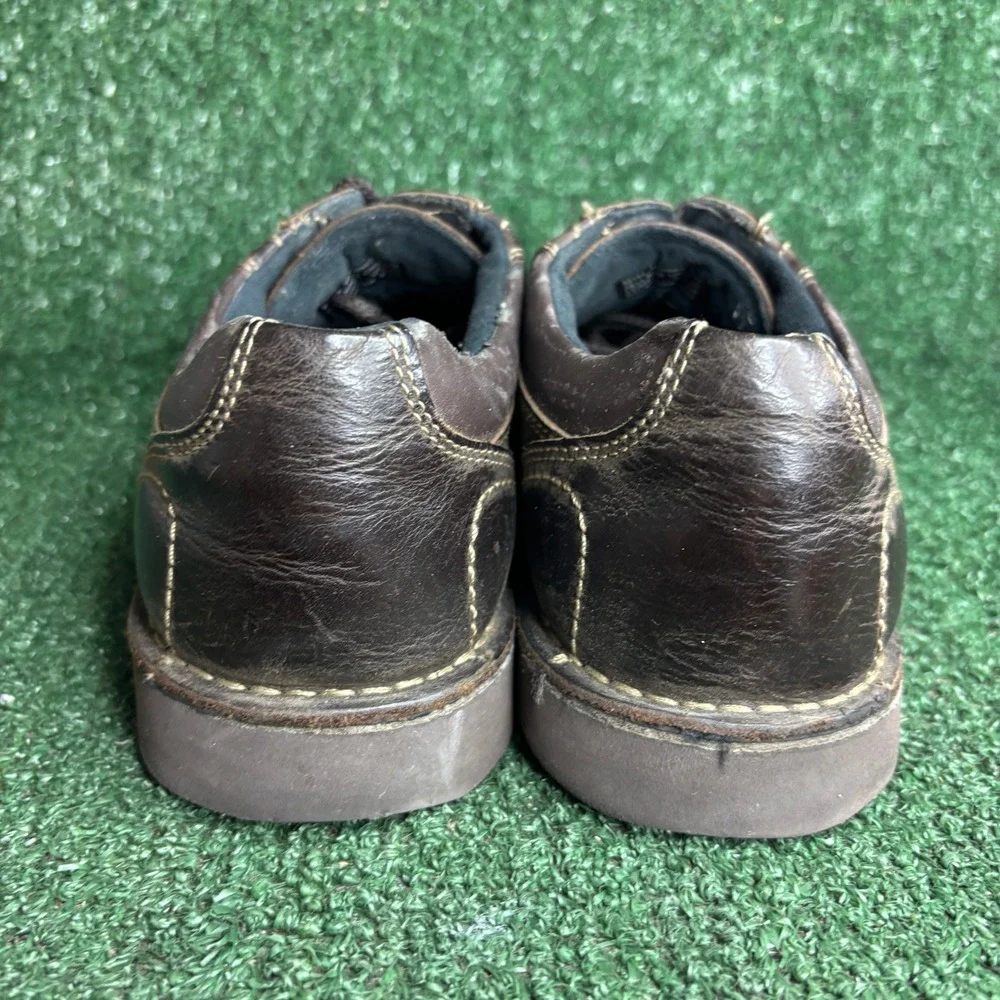 Clarks Leather Lace Up Apron Toe Oxford Formal Business Shoes Brown Mens 10.5M‎